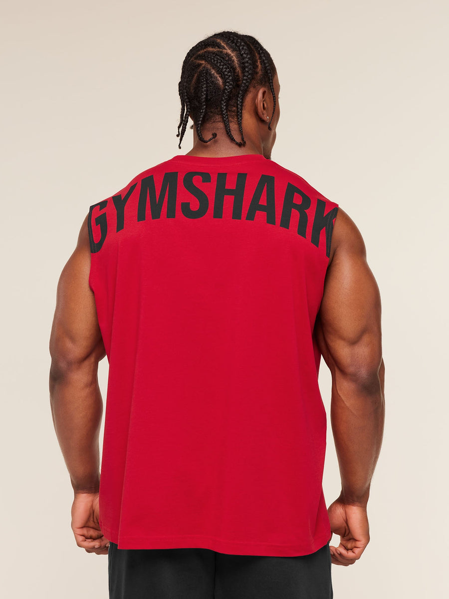 Gymshark Power Cut Off Tank — Conditioning Red — 5