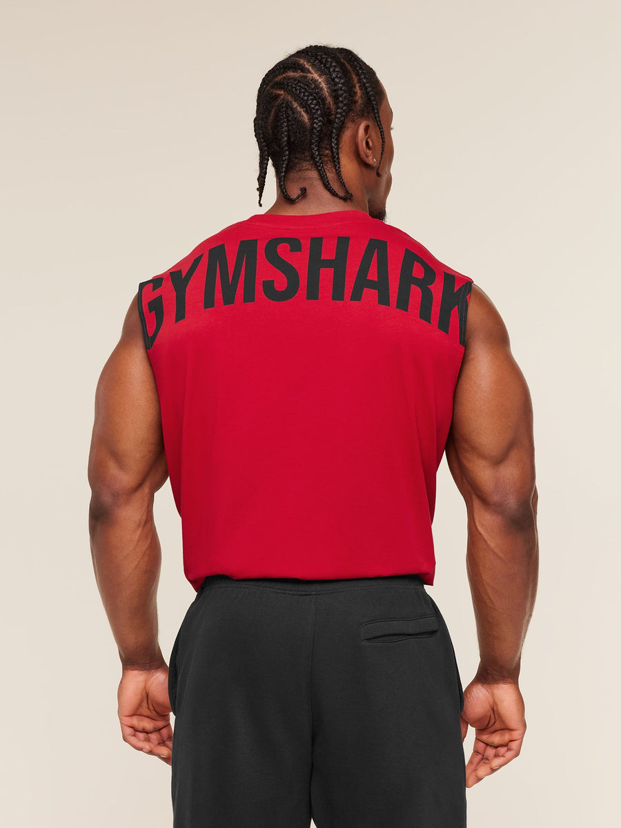 Gymshark Power Cut Off Tank — Conditioning Red — 1