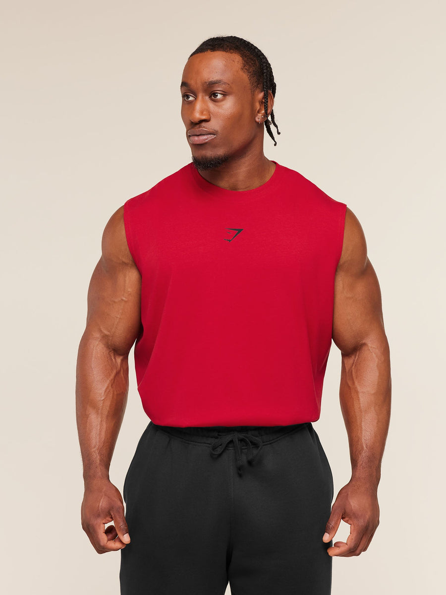 Gymshark Power Cut Off Tank — Conditioning Red — 2