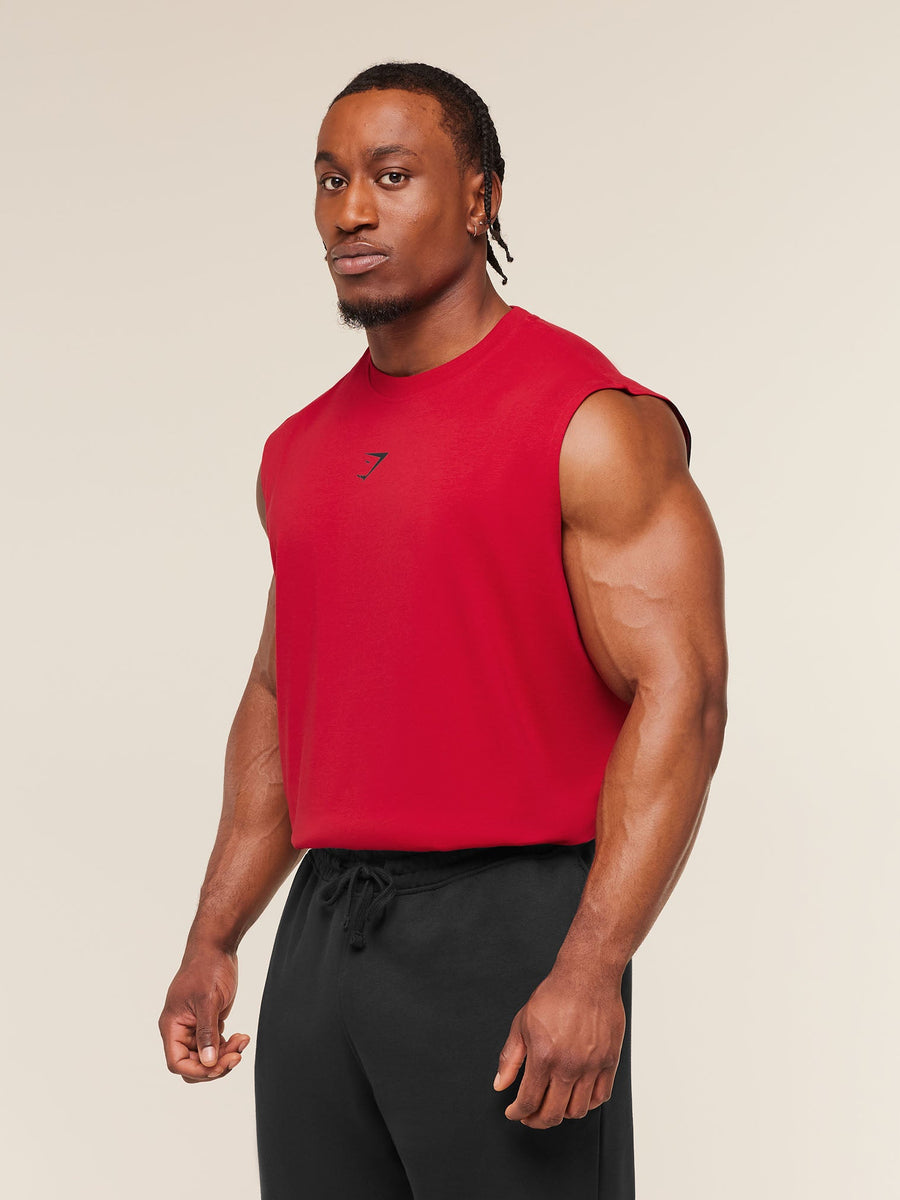 Gymshark Power Cut Off Tank — Conditioning Red — 3