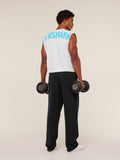 Gymshark Power Cut Off Tank — GS White/GS Brand Blue — 4