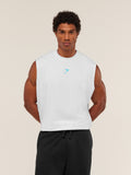 Gymshark Power Cut Off Tank — GS White/GS Brand Blue — 2
