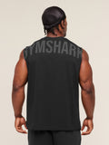 Gymshark Power Cut Off Tank — Black/Asphalt Grey — 7