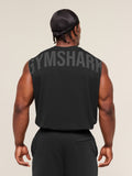 Gymshark Power Cut Off Tank — Black/Asphalt Grey — 1