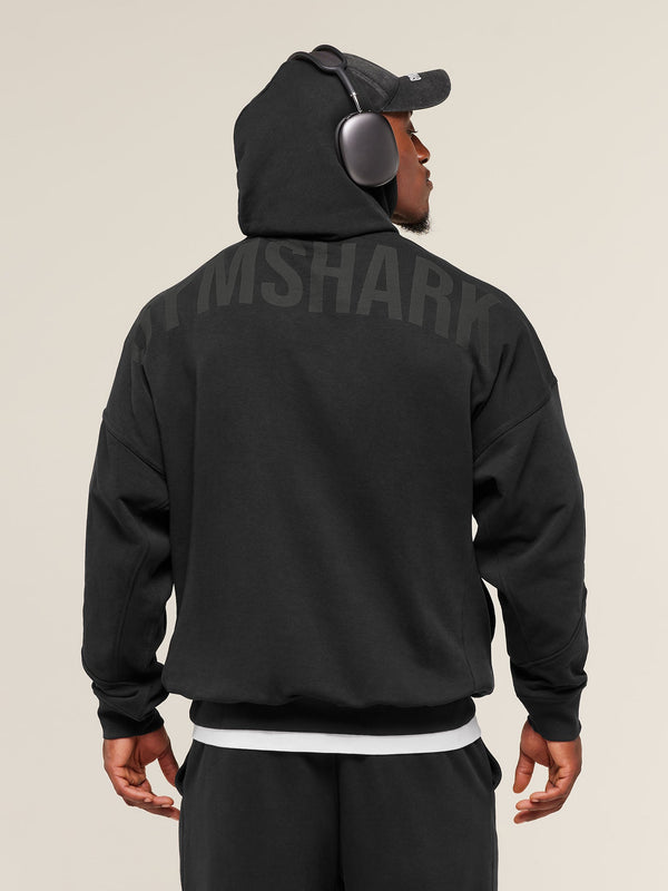Gymshark Power Hoodie — Black/Asphalt Grey