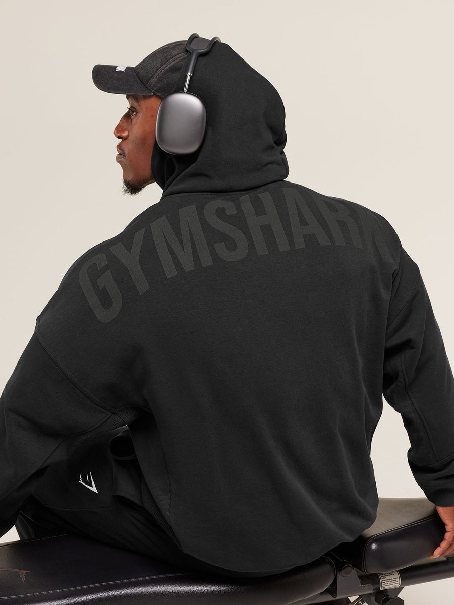 Gymshark Power Hoodie — Black/Asphalt Grey — 6