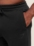 Gymshark Power Wordmark Joggers — Black/Asphalt Grey — 5