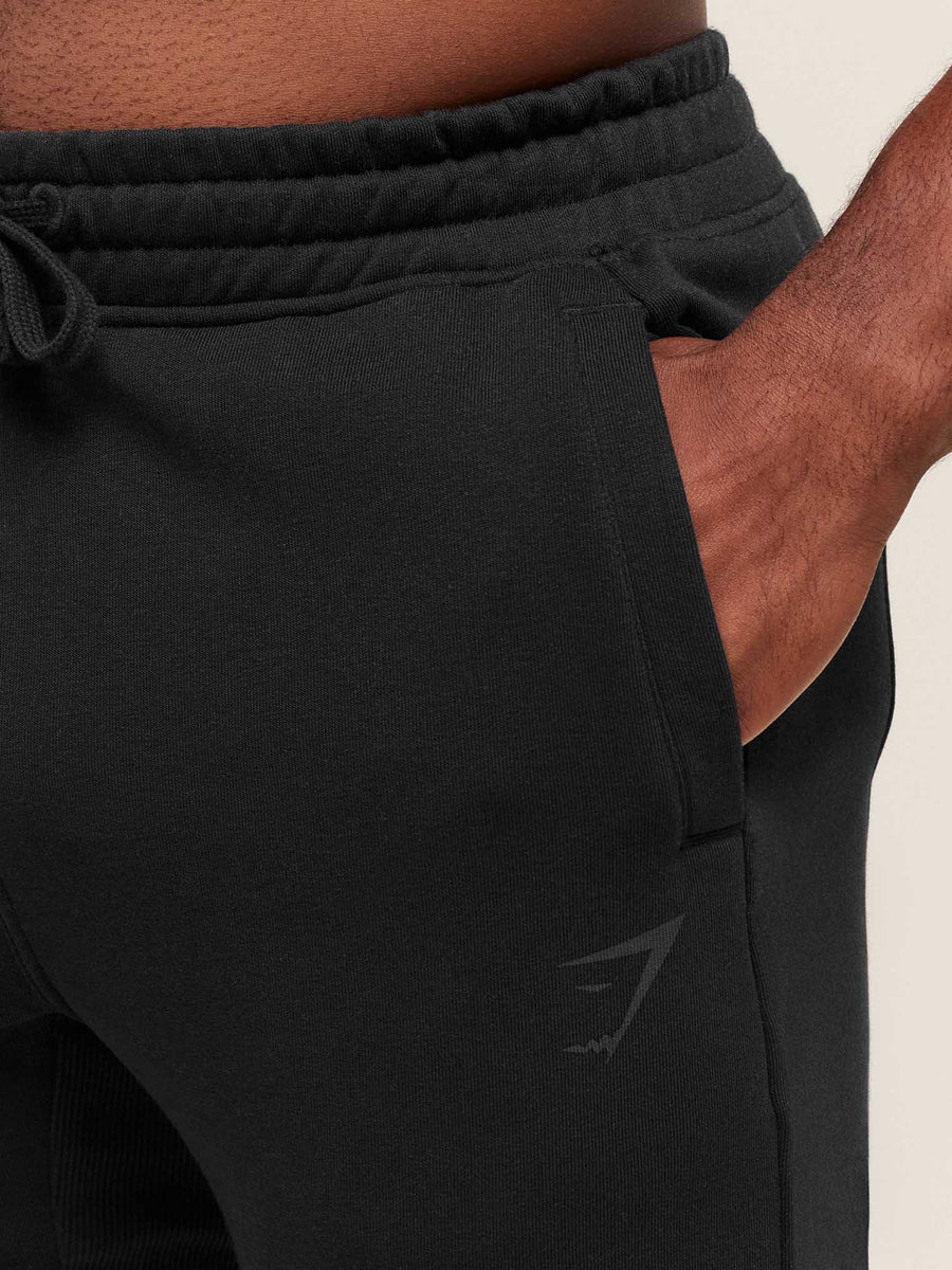 Gymshark Power Wordmark Joggers — Black/Asphalt Grey — 5