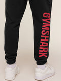 Gymshark Power Wordmark Joggers — Black/Conditioning Red — 6