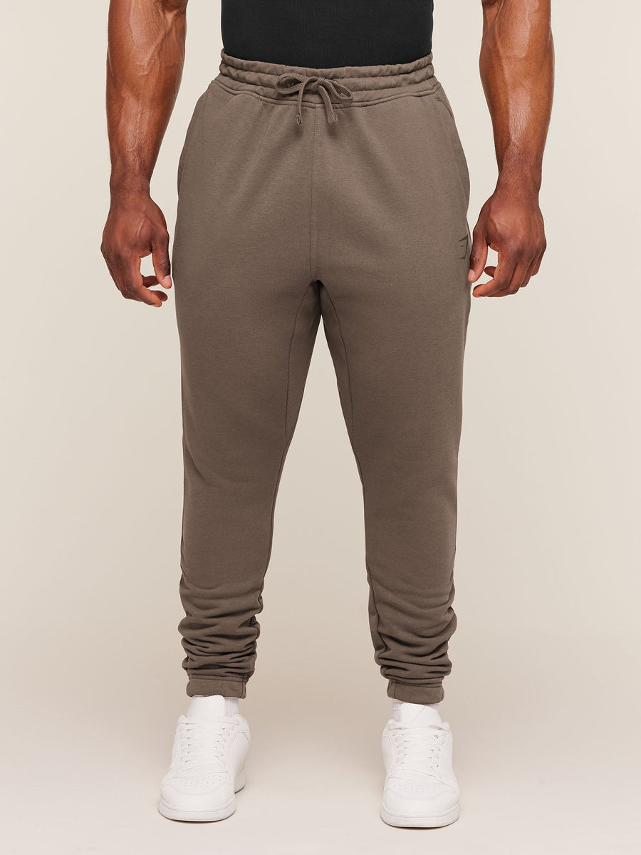 Gymshark Power Wordmark Joggers — Soft Brown — 1
