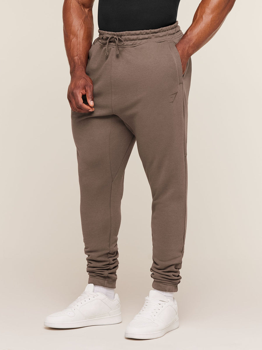 Gymshark Power Wordmark Joggers — Soft Brown — 3