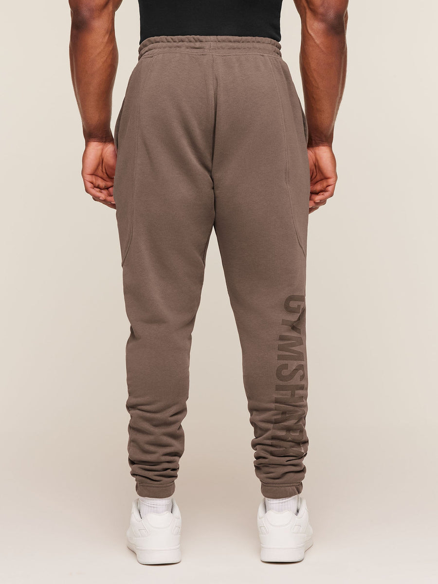 Gymshark Power Wordmark Joggers — Soft Brown — 2