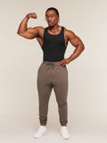 Gymshark Power Wordmark Joggers — Soft Brown — 4