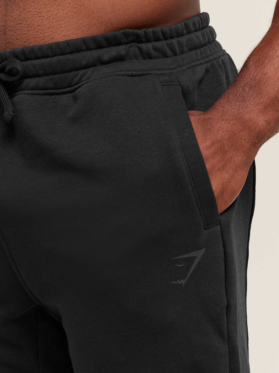 Gymshark Power Joggers Tall — Black/Asphalt Grey — 6
