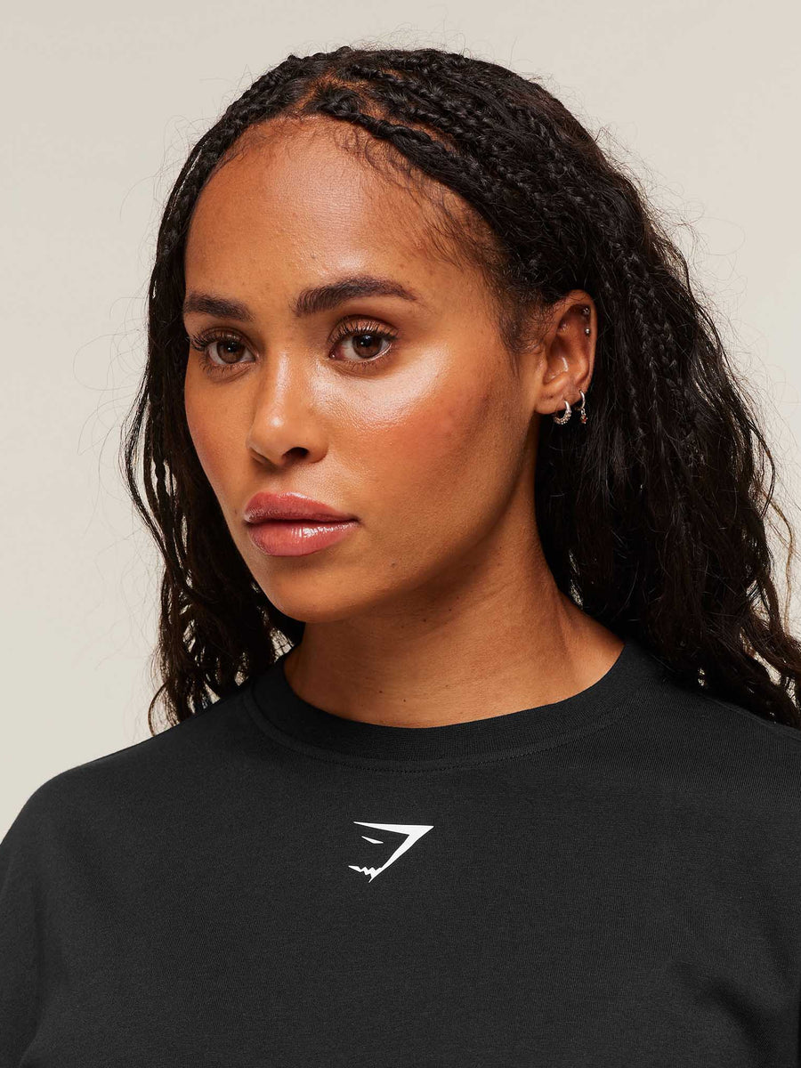 Gymshark Power Long Sleeve Top — Black — 5