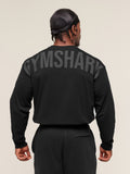 Gymshark Power Long Sleeve T-Shirt — Black/Asphalt Grey — 2