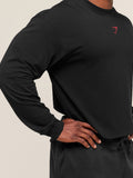 Gymshark Power Long Sleeve T-Shirt — Black/Conditioning Red — 6