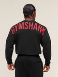 Gymshark Power Long Sleeve T-Shirt — Black/Conditioning Red — 1