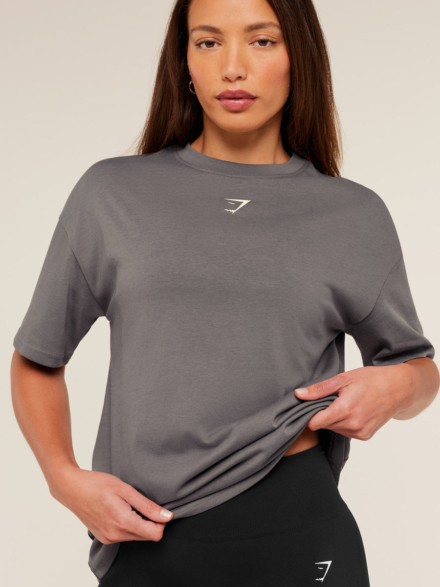 Gymshark GS Power Oversized T-Shirt — Cool Brown — 4