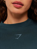 Gymshark GS Power Oversized T-Shirt — Deep Petrol Blue — 6
