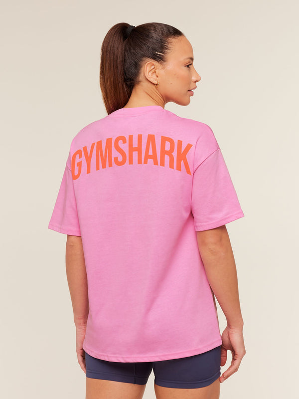 Gymshark GS Power Oversized T-Shirt — Focus Pink