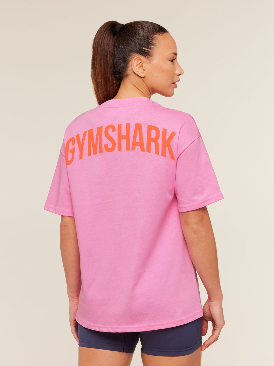 Gymshark GS Power Oversized T-Shirt — Focus Pink — 1