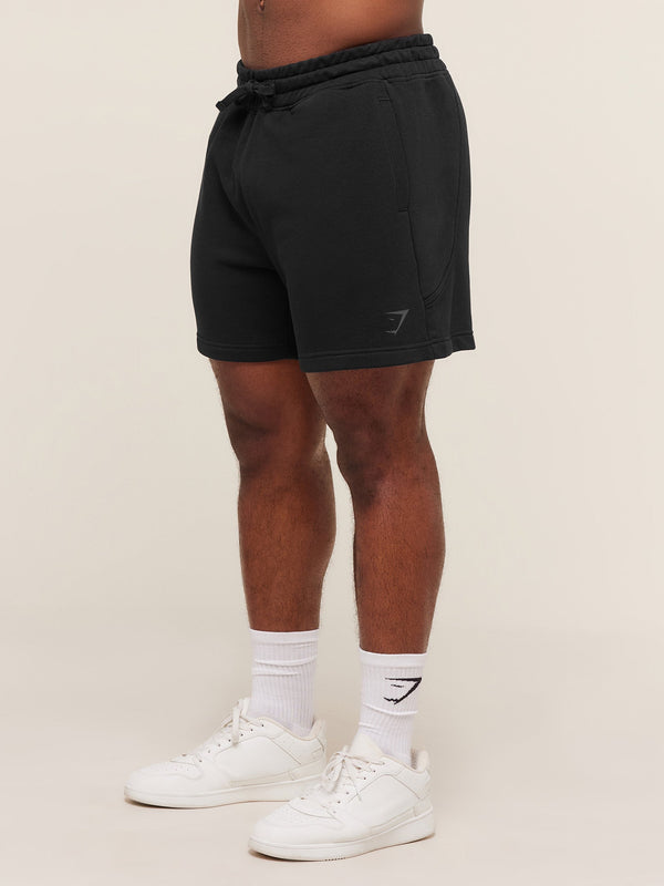 Gymshark Power 5" Shorts — Black/Asphalt Grey