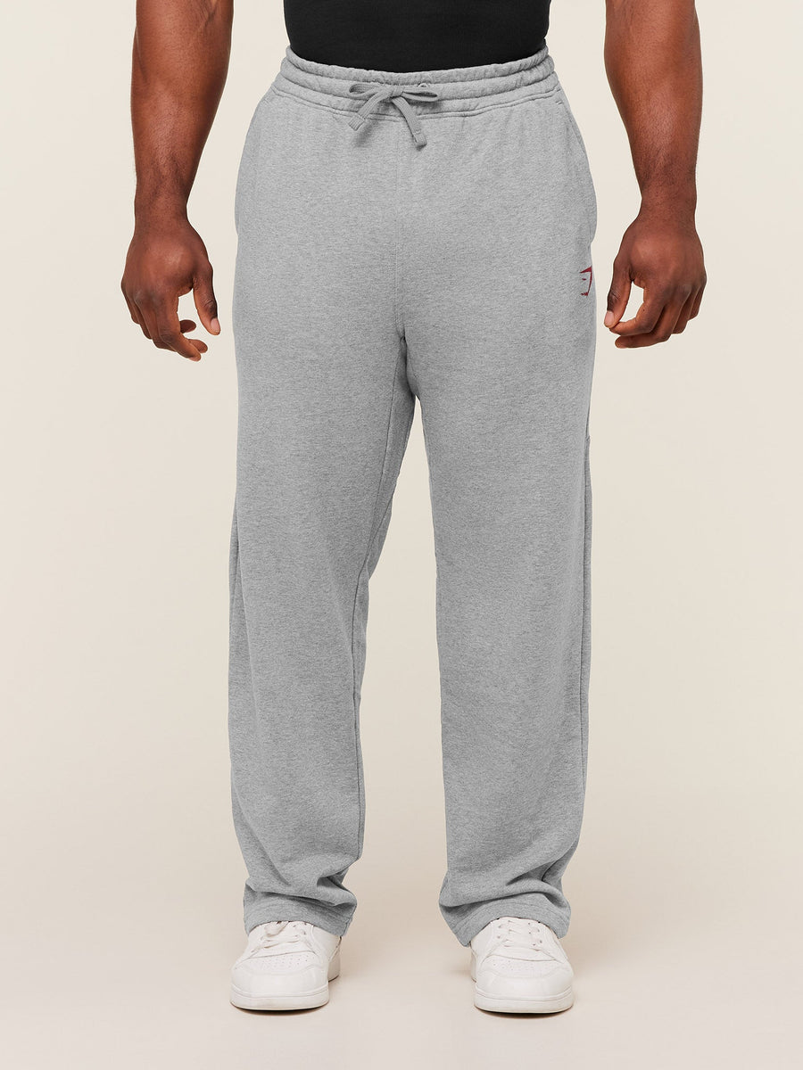 Gymshark Power Straight Leg Pants — Charcoal Core Marl/Sets Red — 2