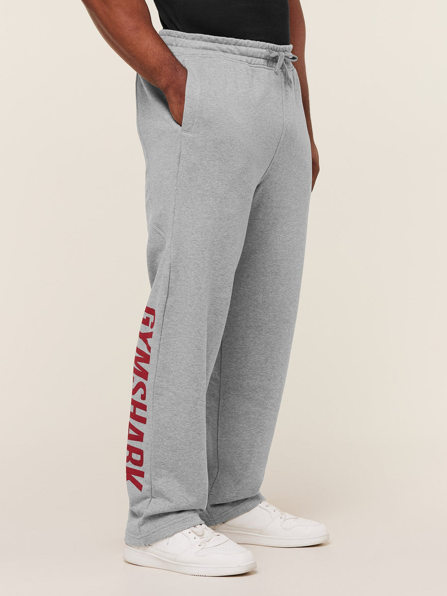 Gymshark Power Straight Leg Pants — Charcoal Core Marl/Sets Red — 1