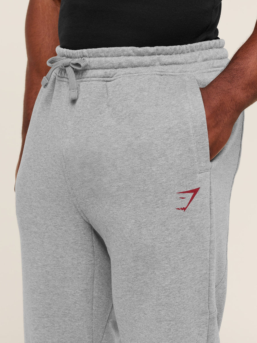 Gymshark Power Straight Leg Pants — Charcoal Core Marl/Sets Red — 5