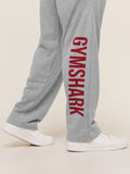 Gymshark Power Straight Leg Pants — Charcoal Core Marl/Sets Red — 6