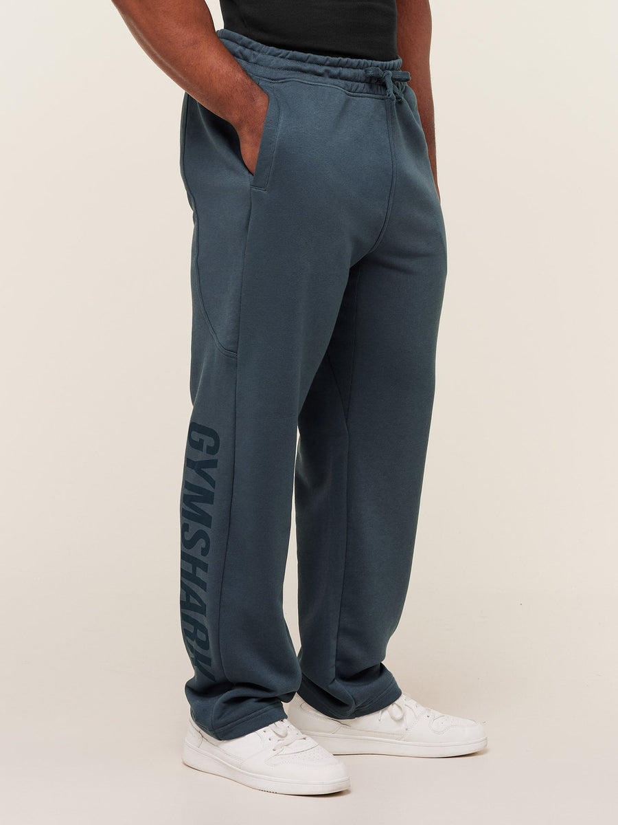 Gymshark Power Straight Leg Pants — GS Stealth Blue/GS Deep Petrol Blue — 1