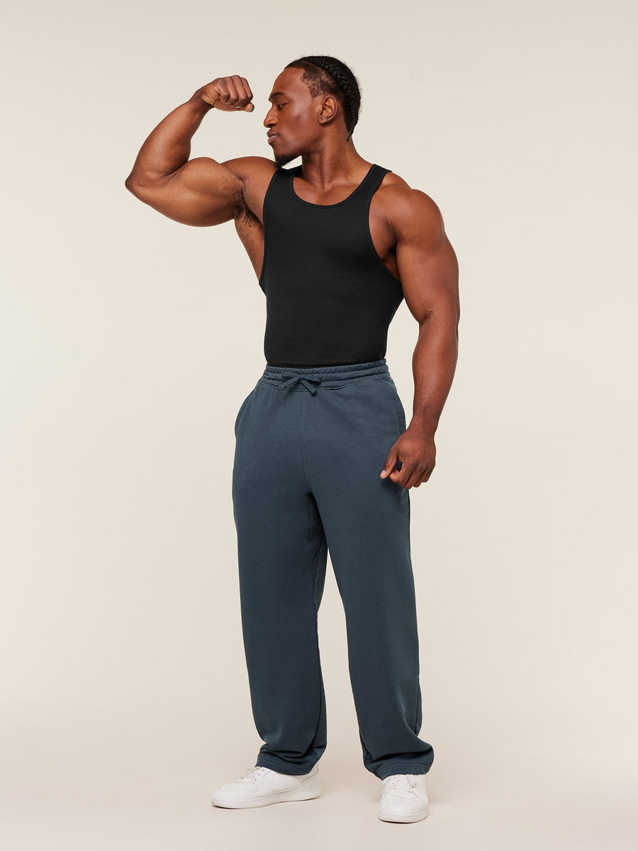 Gymshark Power Straight Leg Pants — GS Stealth Blue/GS Deep Petrol Blue — 4