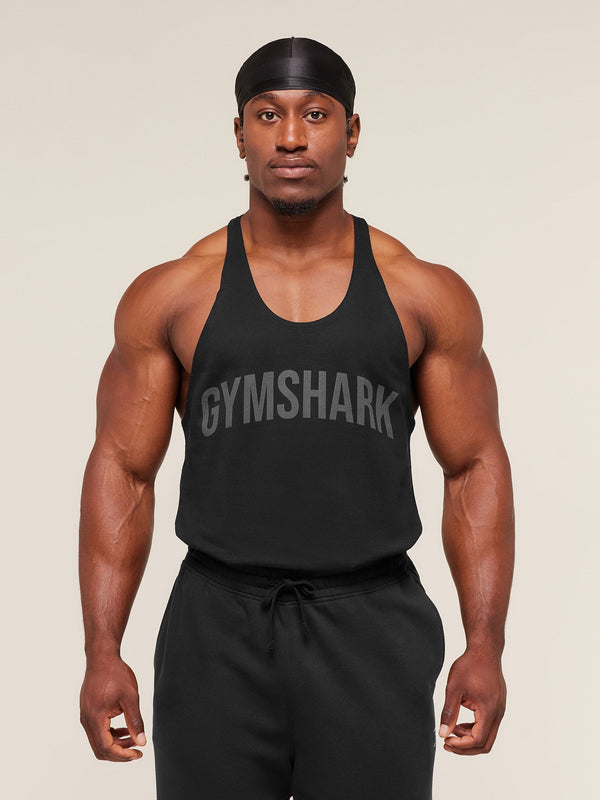 Gymshark Power Stringer — Black/Asphalt Grey
