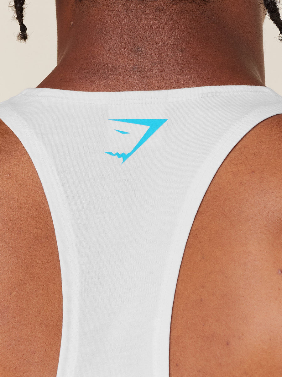 Gymshark Power Stringer — GS White/GS Brand Blue — 6