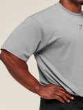 Gymshark Power T-Shirt — Charcoal Core Marl/Sets Red — 5