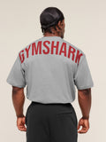 Gymshark Power T-Shirt — Charcoal Core Marl/Sets Red — 1