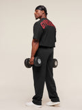 Gymshark Power T-Shirt — Black/Conditioning Red — 8