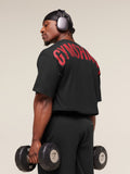 Gymshark Power T-Shirt — Black/Conditioning Red — 1