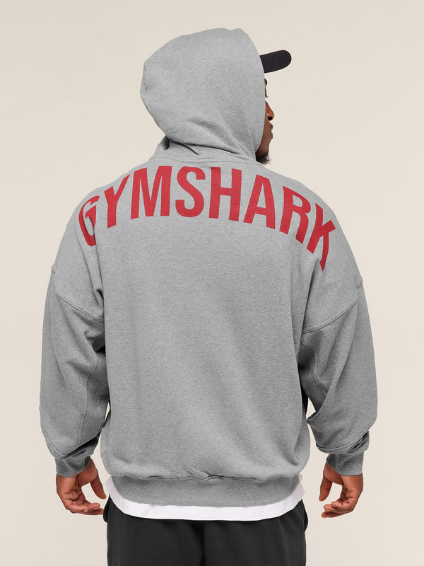 Gymshark Power Zip Up Hoodie — Charcoal Core Marl
