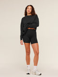 Gymshark Power Washed Long Sleeve Top — Black/Acid Wash — 6
