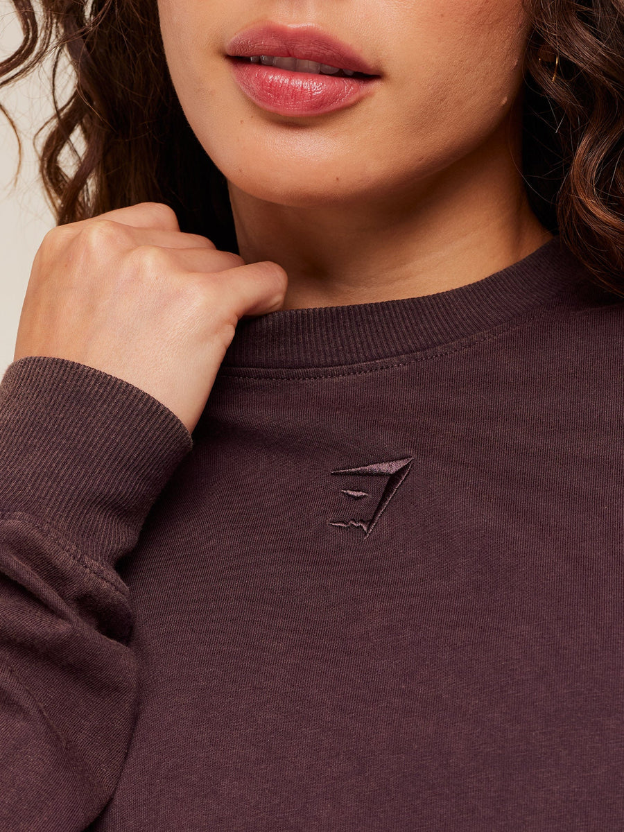 Gymshark Power Washed Long Sleeve Top — Cherry Purple/Acid Wash — 5
