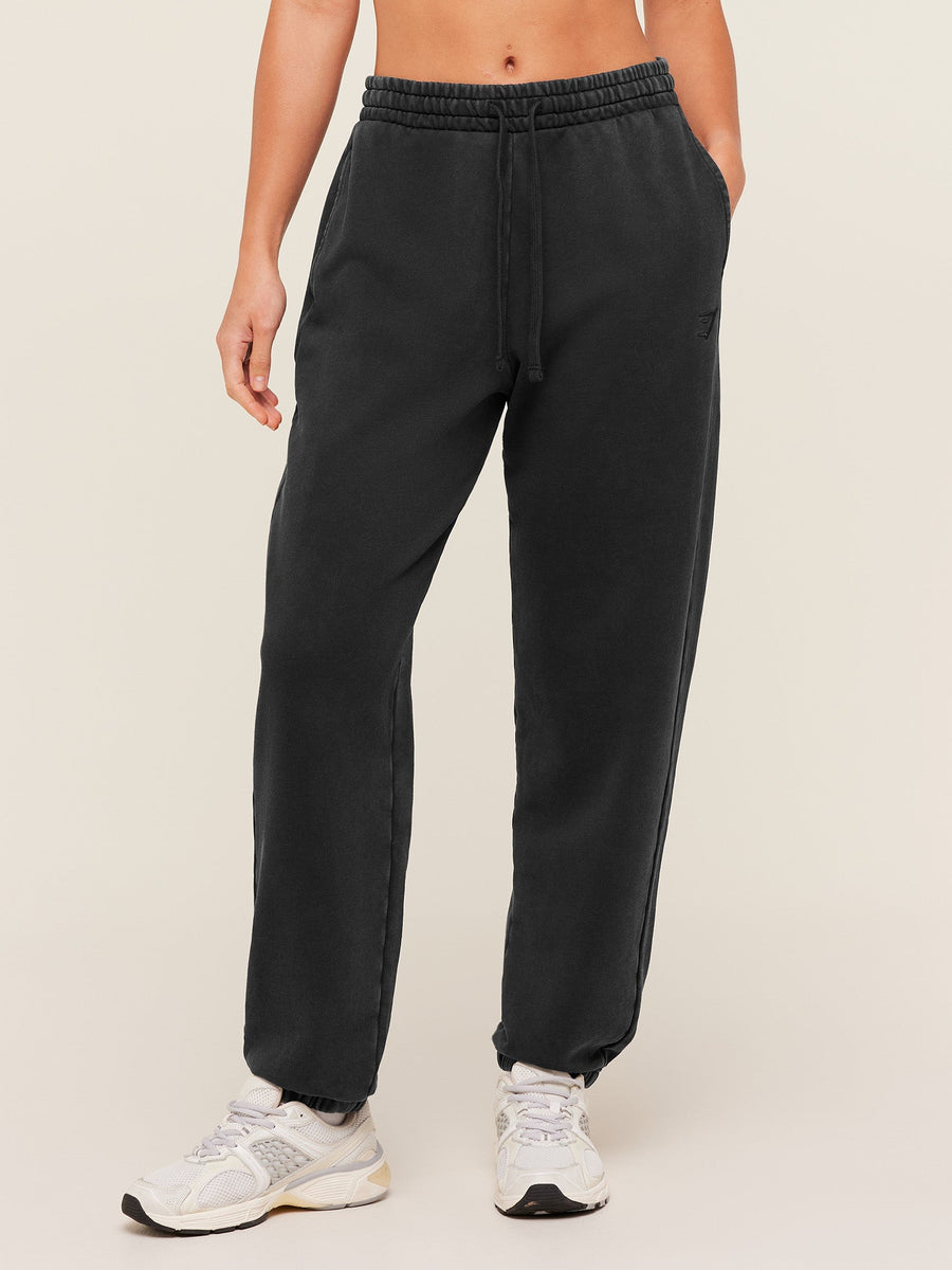 Gymshark Power Washed Cuff Joggers — Black/Acid Wash — 1