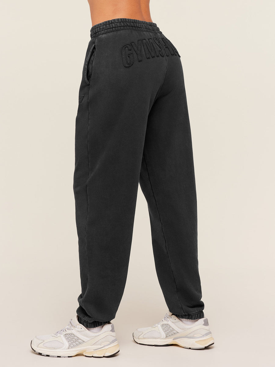 Gymshark Power Washed Cuff Joggers — Black/Acid Wash — 3