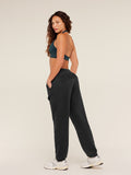 Gymshark Power Washed Cuff Joggers — Black/Acid Wash — 6