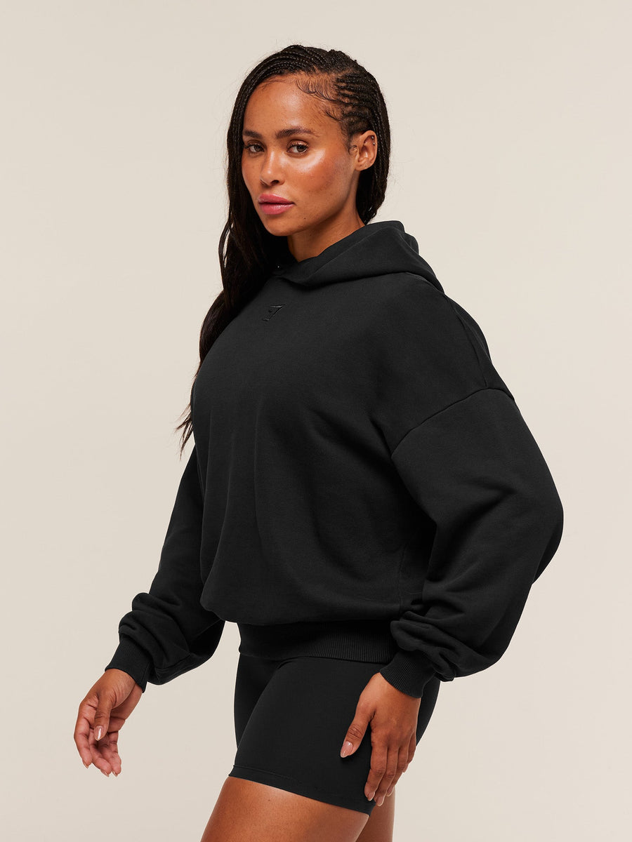 Gymshark Power Washed Oversized Hoodie — Black/Acid Wash — 3