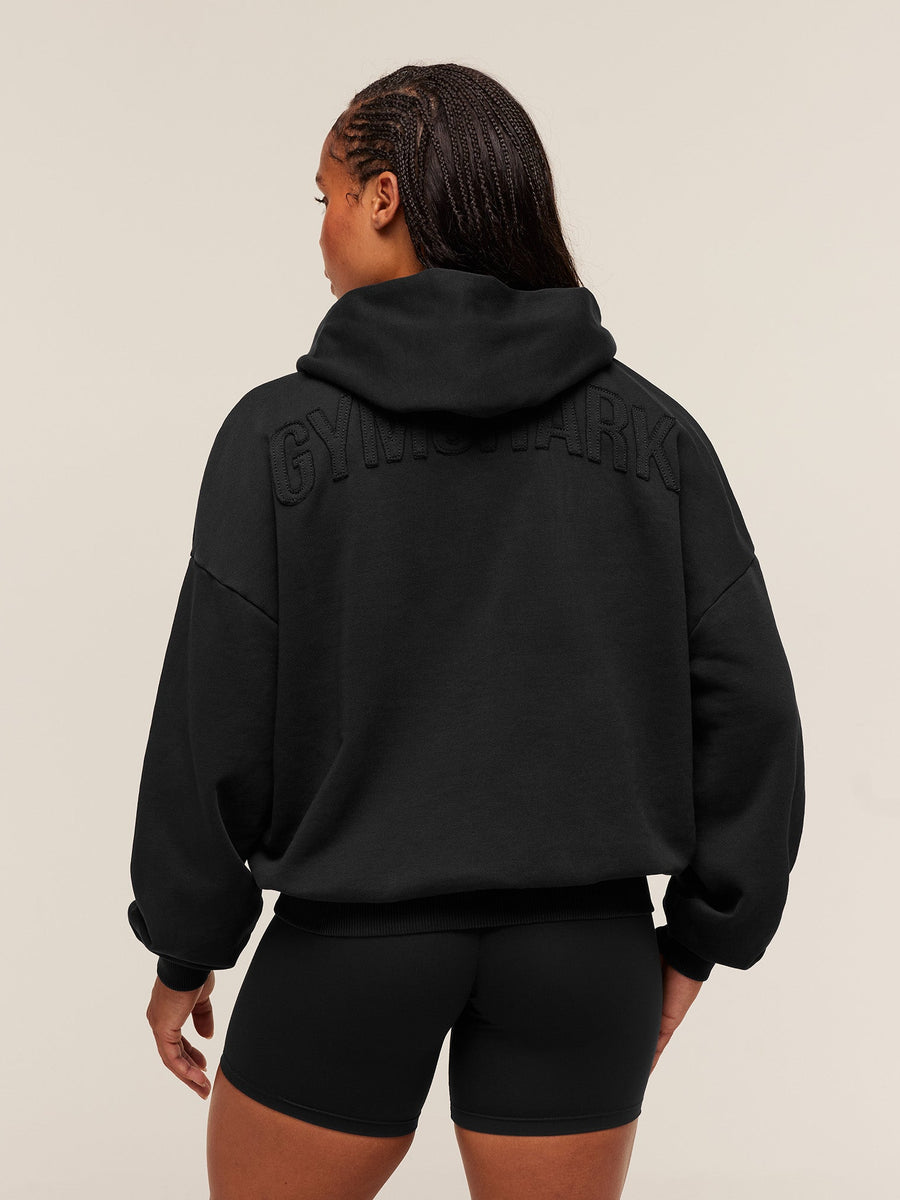 Gymshark Power Washed Oversized Hoodie — Black/Acid Wash — 1