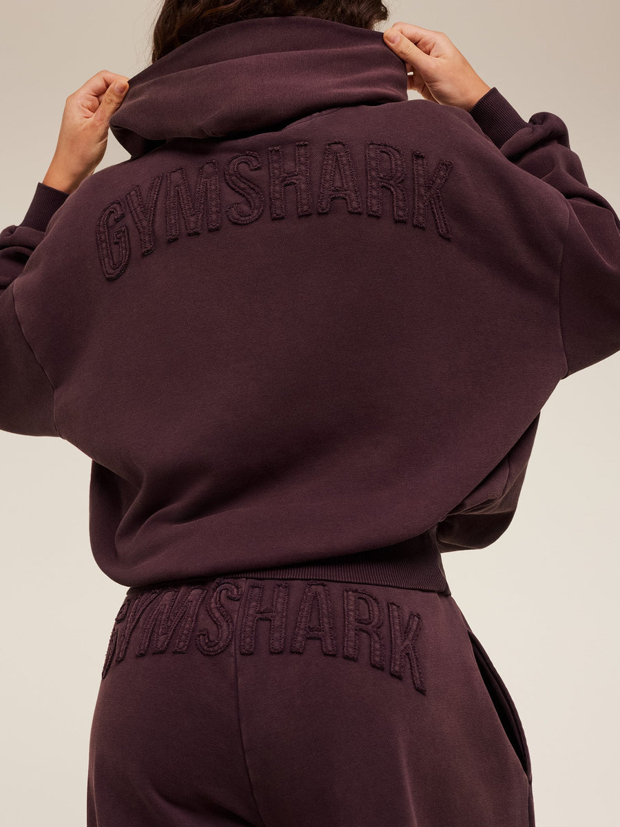 Gymshark Power Washed Oversized Hoodie — Cherry Purple/Acid Wash — 5