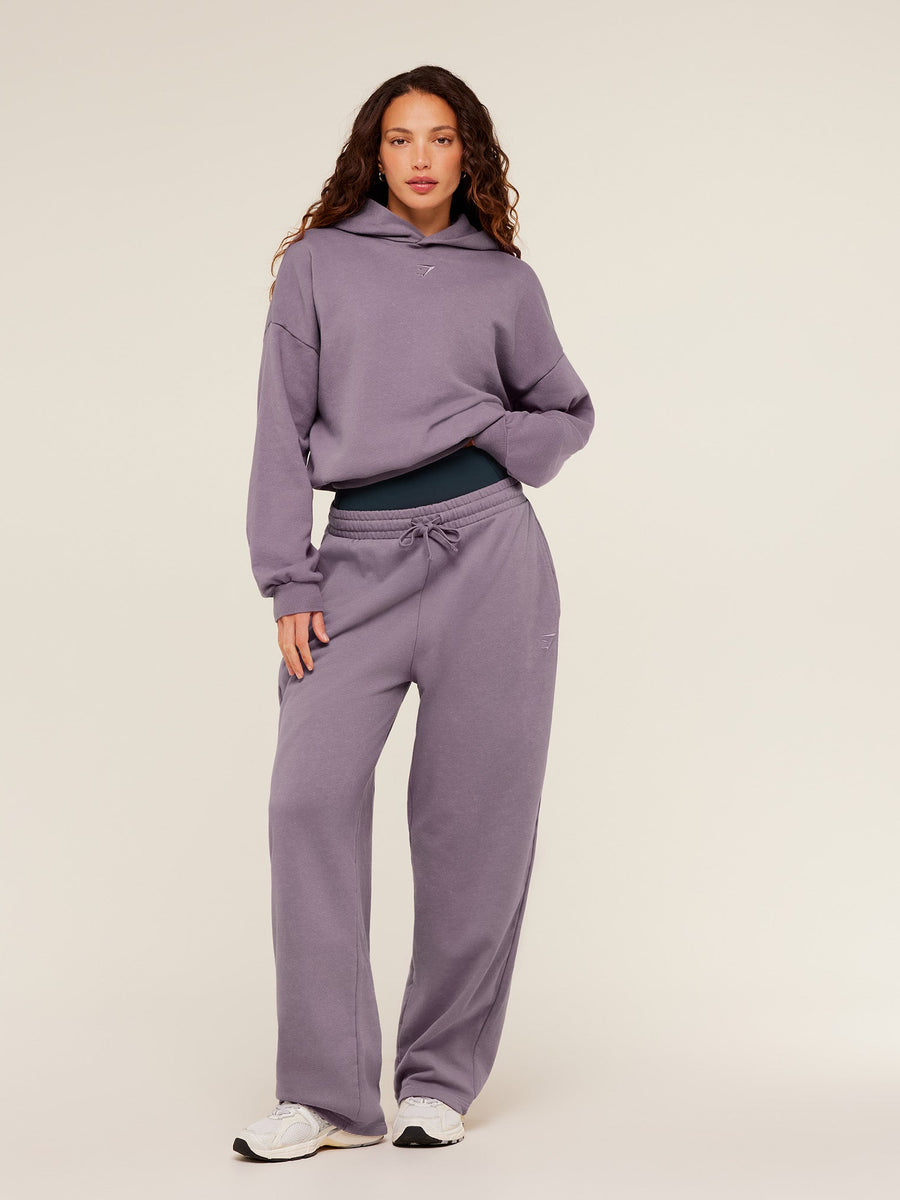 Gymshark Power Washed Joggers — Dusk Purple/Acid Wash — 6