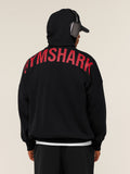 Gymshark Power Zip Up Hoodie — Black/Conditioning Red — 1